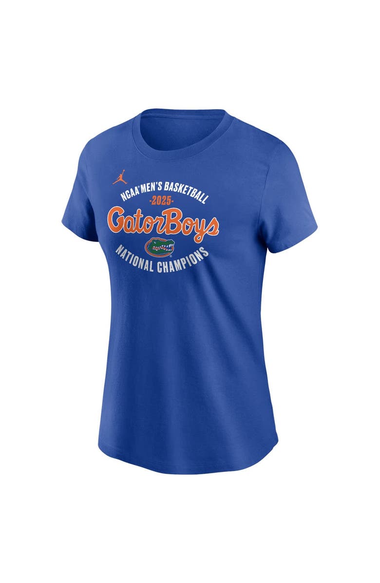 Jordan Brand Women's Jordan Brand Royal Florida Gators 2025 NCAA Men's Basketball National Champions GatorBoys T-Shirt, Alternate, color, 