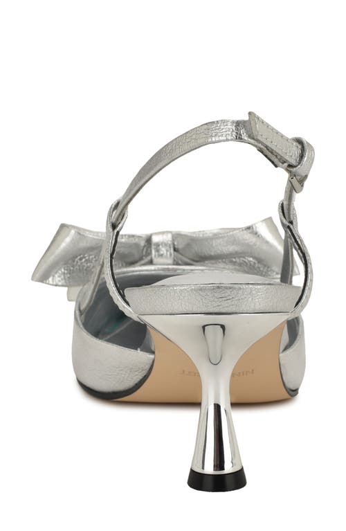 Nine West Raska Slingback Pointed Toe Pump In Gray