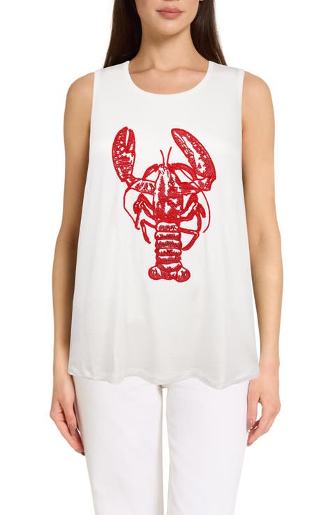 The Everyday Embroidered Lobster Tank