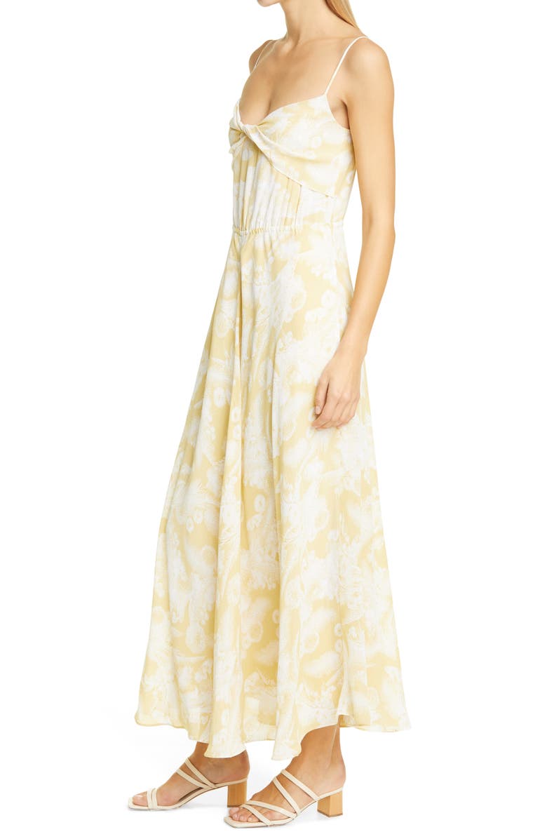 Vince Floral Knot Front Drape Maxi Dress, Alternate, color, 