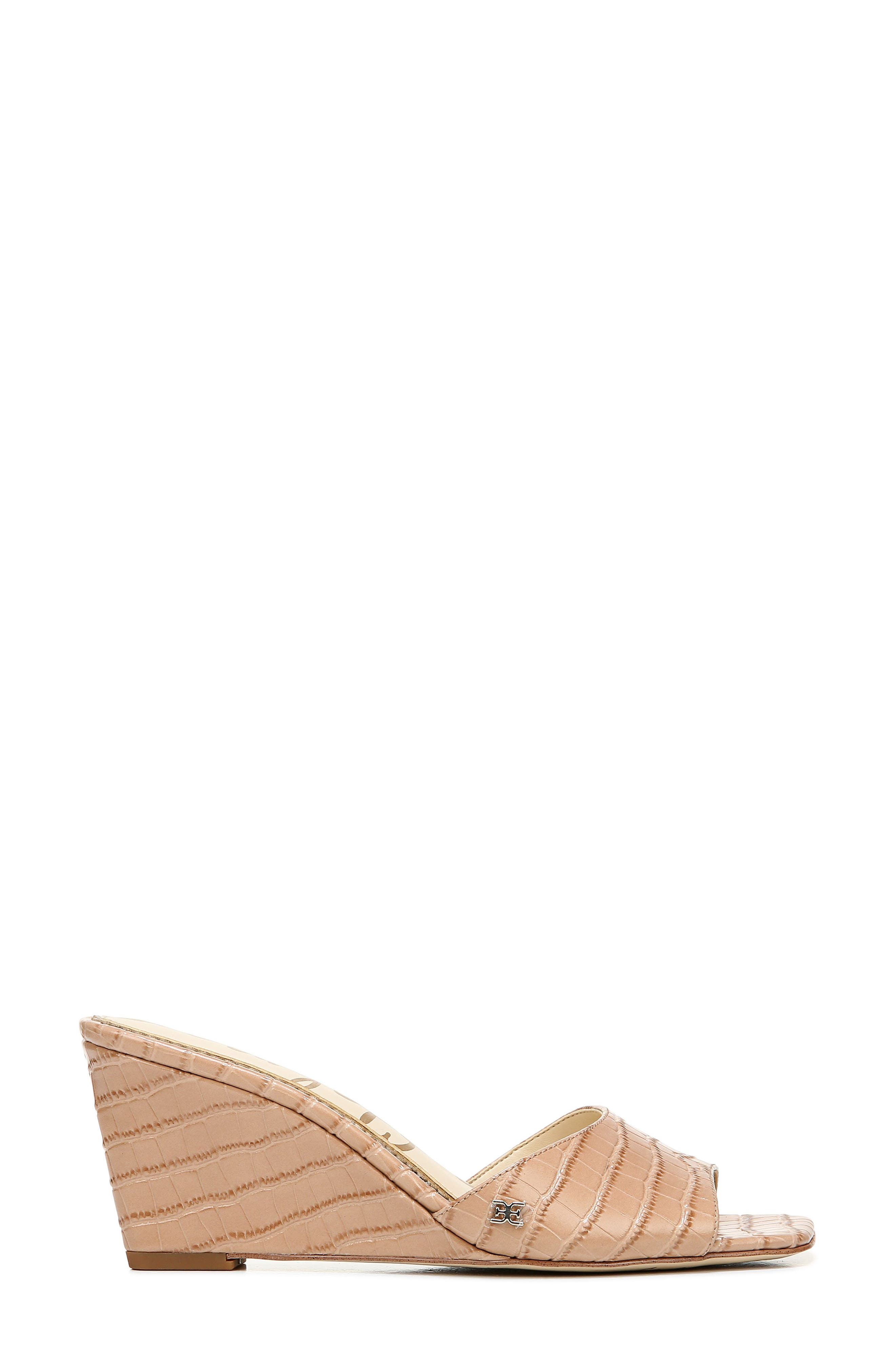 Tesma Wedge Slide Sandal, Alternate, color, TOASTED ALMOND LEATHER