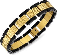 Esquire Men's Two-Tone Nugget Link Watch Band Bracelet