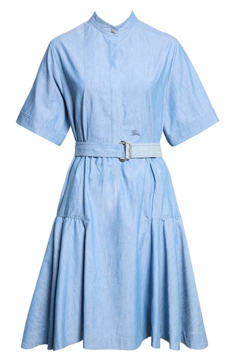 Belted Denim Shirtdress