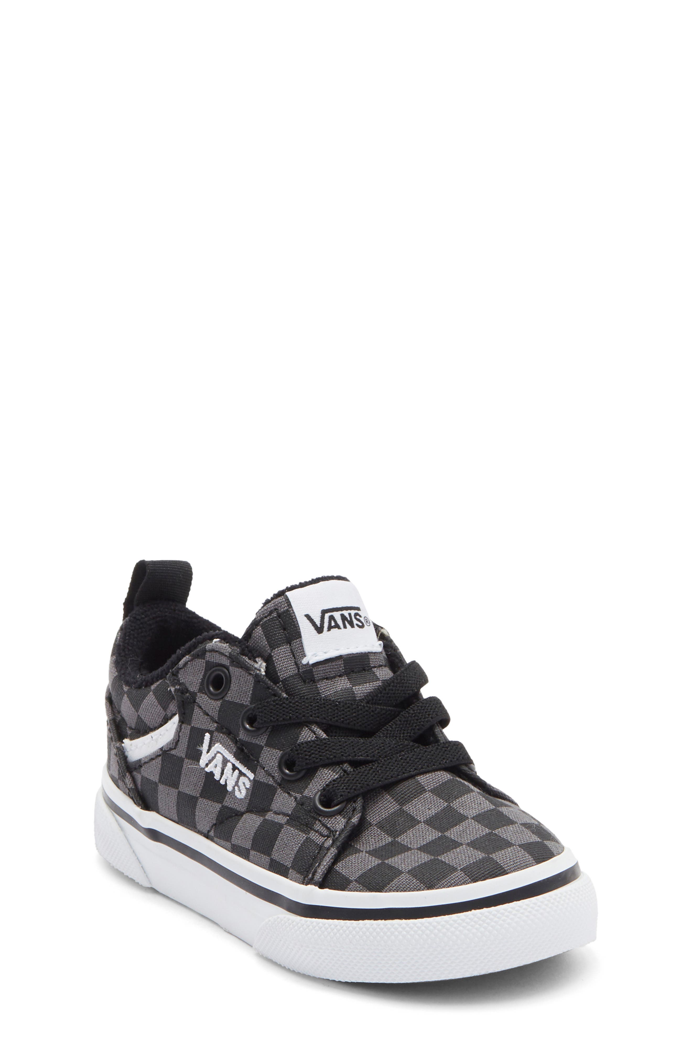 Vans Kids' Seldan Slip-On Sneaker, Main, color, Checkerboard Black/Pewter