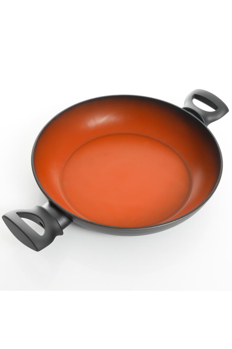 Terra-Cotta 3 Quart Aluminum Braiser Pan, Alternate, color, Black