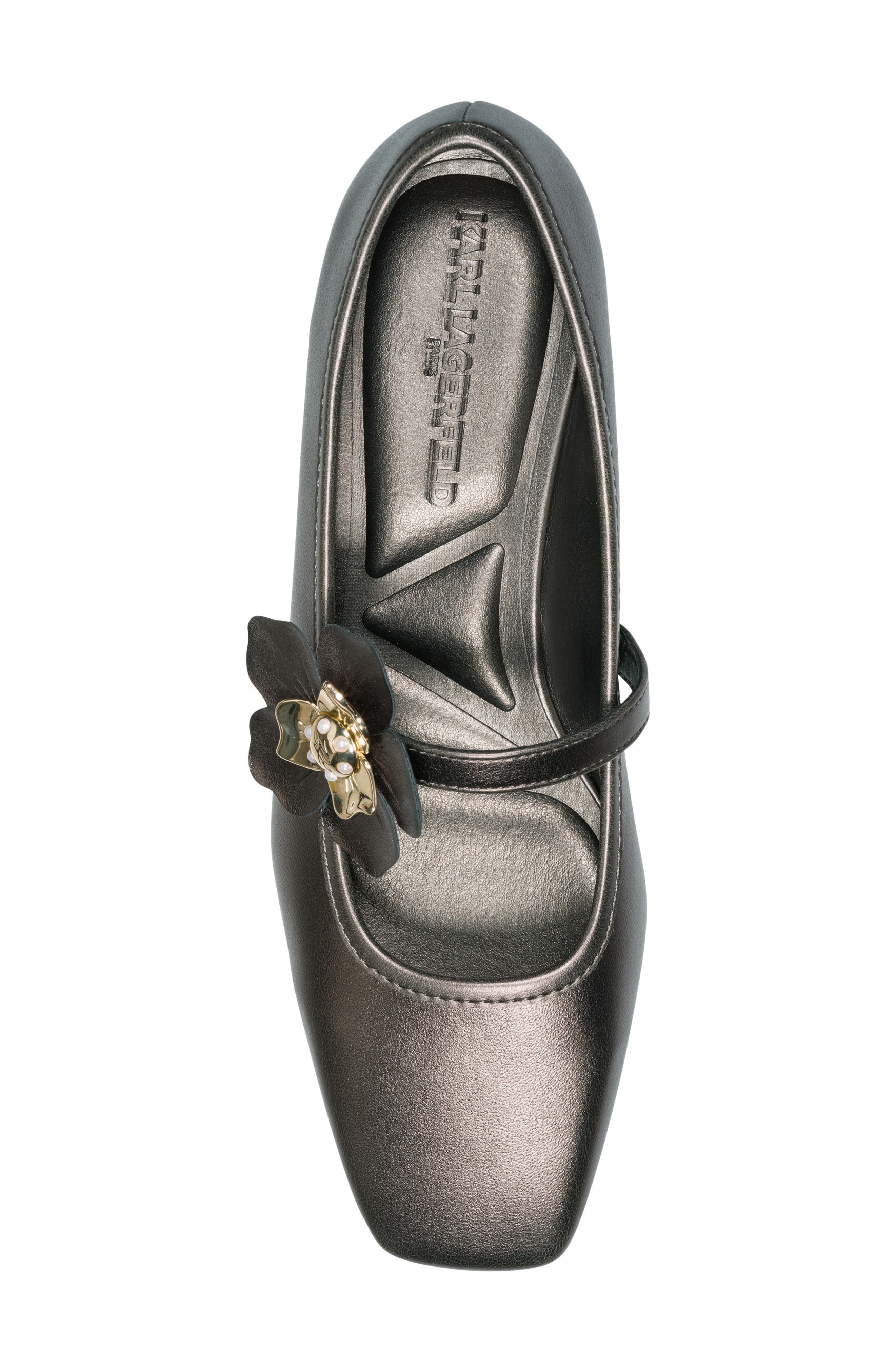 KARL LAGERFELD PARIS Sidra Mary Jane Flat, Alternate, color, Canyon Brown