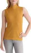 Jones New York Rib Sleeveless Turtleneck Sweater