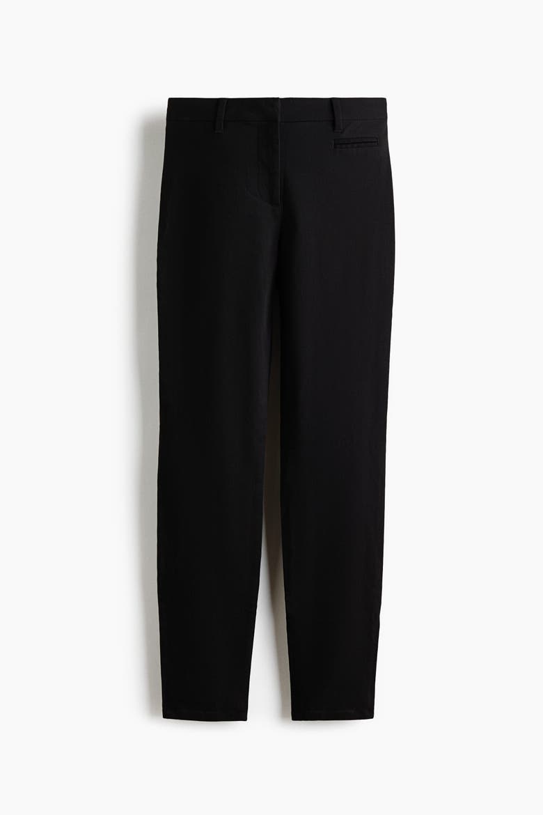 Fitted Ankle-length Pants, Alternate, color, Black