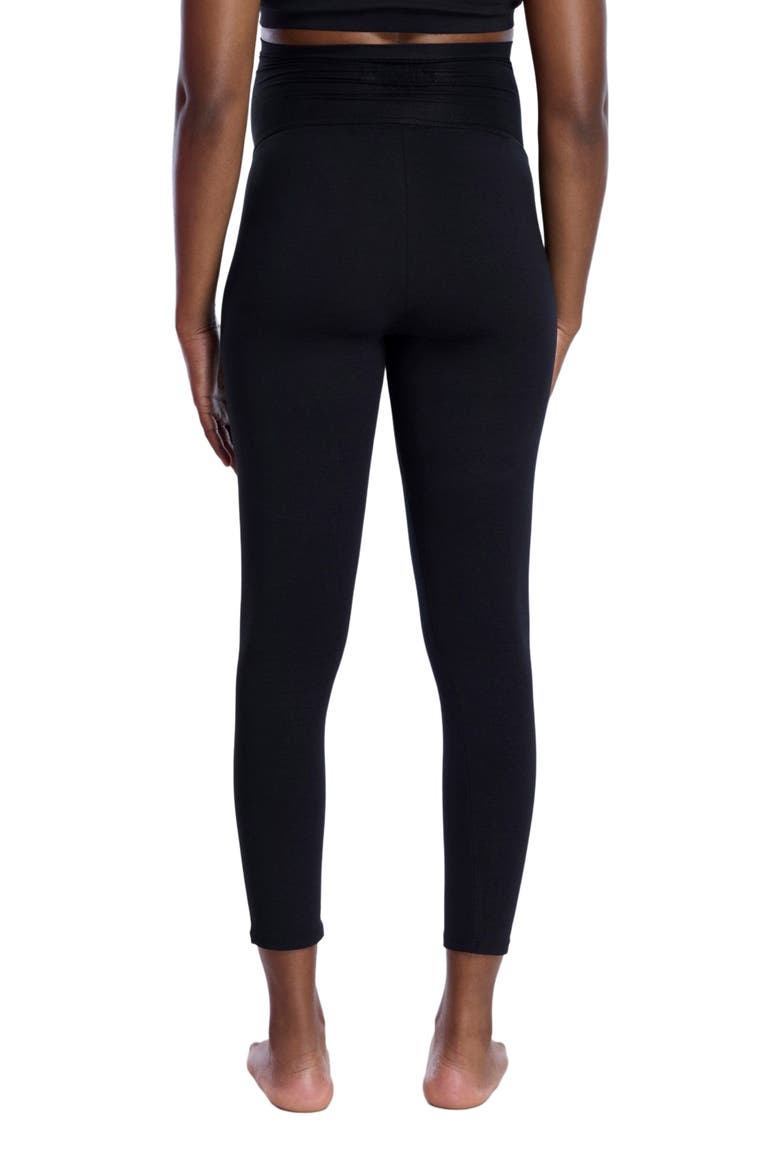 Essential Stretch Secret Fit Over the Belly Maternity Leggings, Alternate, color, Black & Charcoal