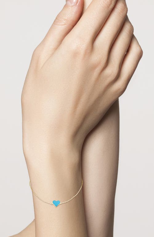 Ember Fine Jewelry 14k Enamel Heart Bracelet In Gold