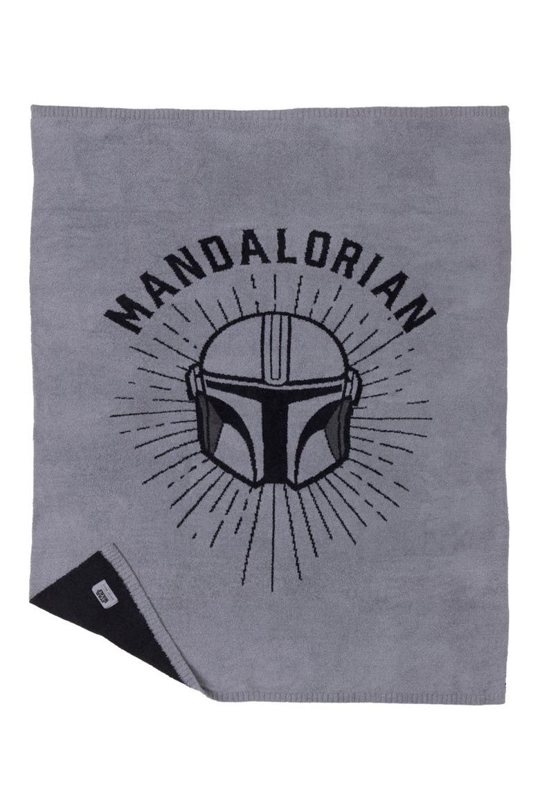 x Star Wars™ CozyChic™ Mandalorian Throw Blanket, Main, color, GRAPHITE/ CARBON