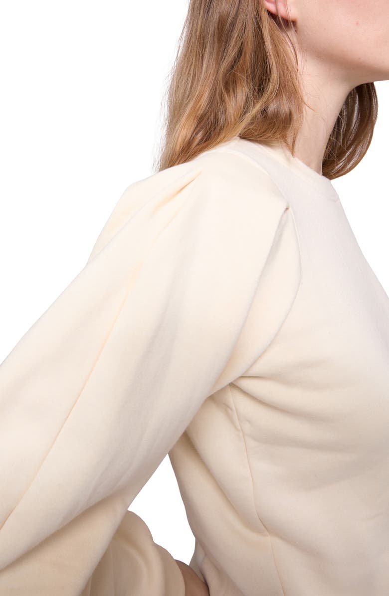 Rebecca Minkoff Charli Pleat Sleeve Sweatshirt, Alternate, color, 