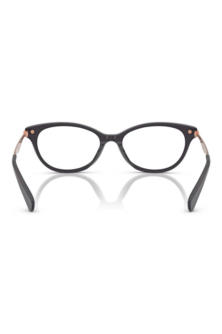 52mm Pillow Optical Glasses, Alternate, color, DARK GREY / DEMO LENS