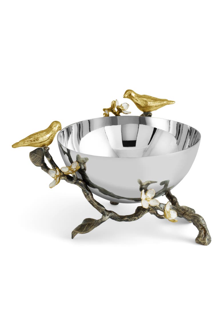 Lovebirds Nut Bowl, Main, color, SILVER MULTI