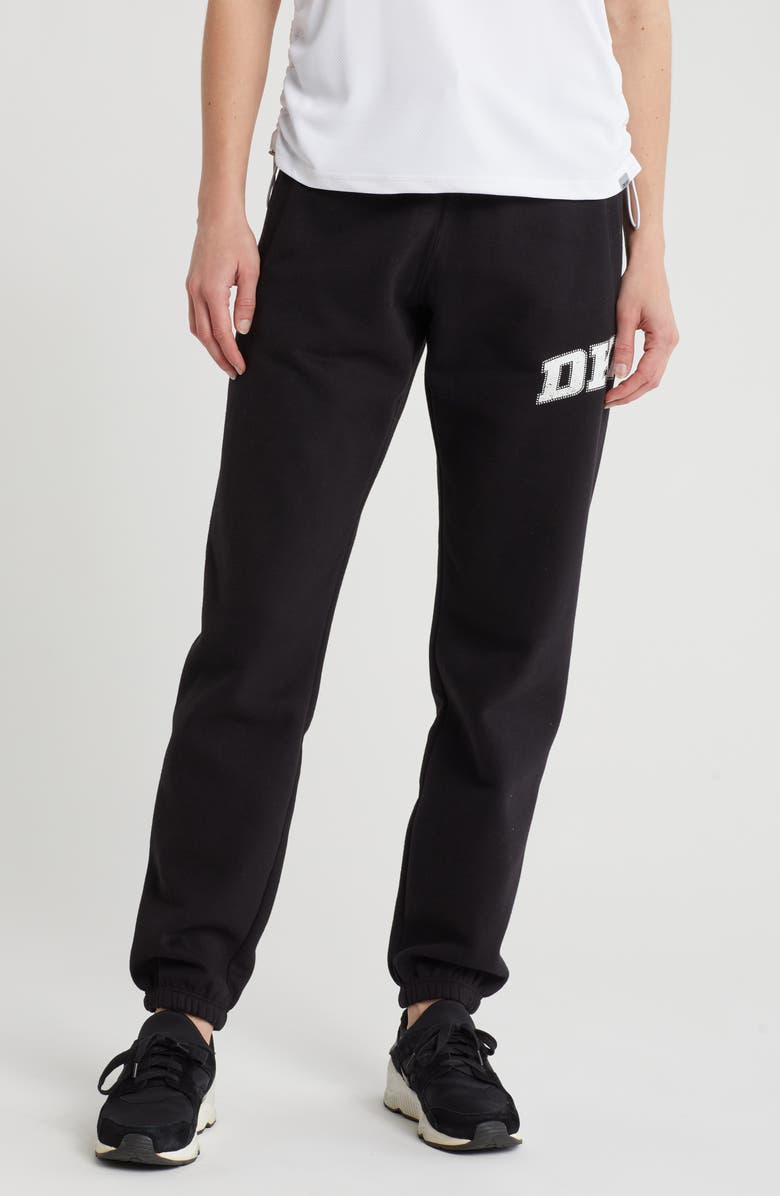 DKNY Rhinestone Arched Logo Joggers, Main, color, 