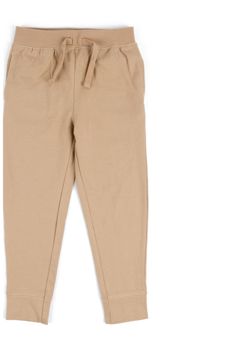 Kids 100% Cotton Lightweight Jogger Pants, Alternate, color, BEIGE
