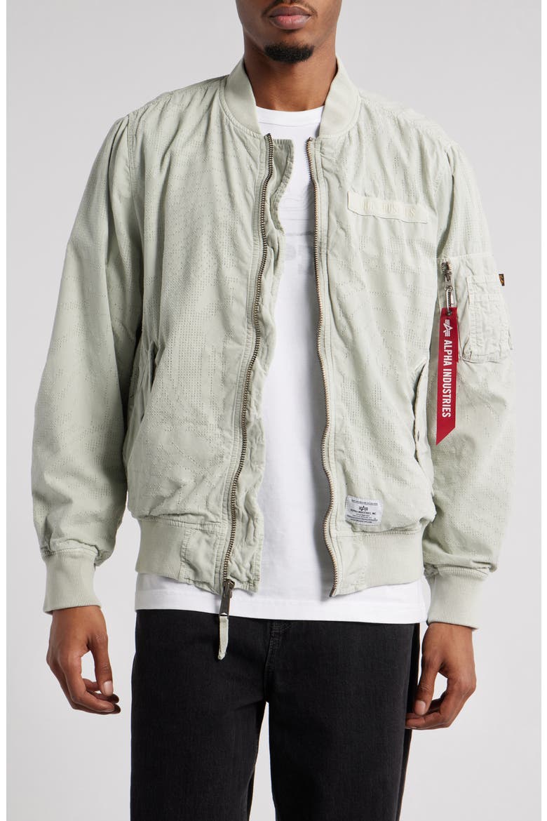 L-2B Dotted Camo Flight Jacket, Main, color, LIGHT GRAY