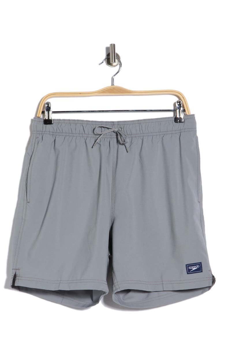 Speedo<sup>®</sup> Redondo Edge Volley Swim Trunks, Main, color, Gray