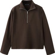 MANGO Half Zip Sweatshirt