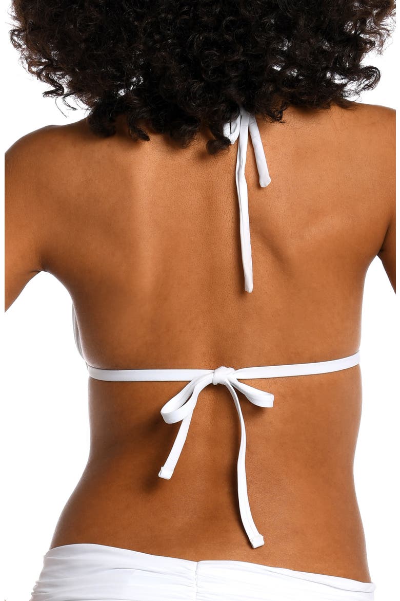 Island Goddess Halter Bikini Top, Alternate, color, WHITE