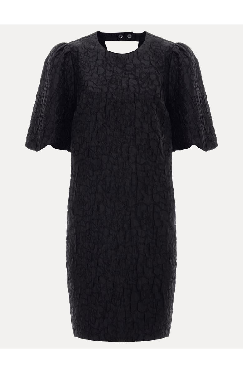 Phase Eight Jacquard Round Neck Mini Dress, Alternate, color, Black