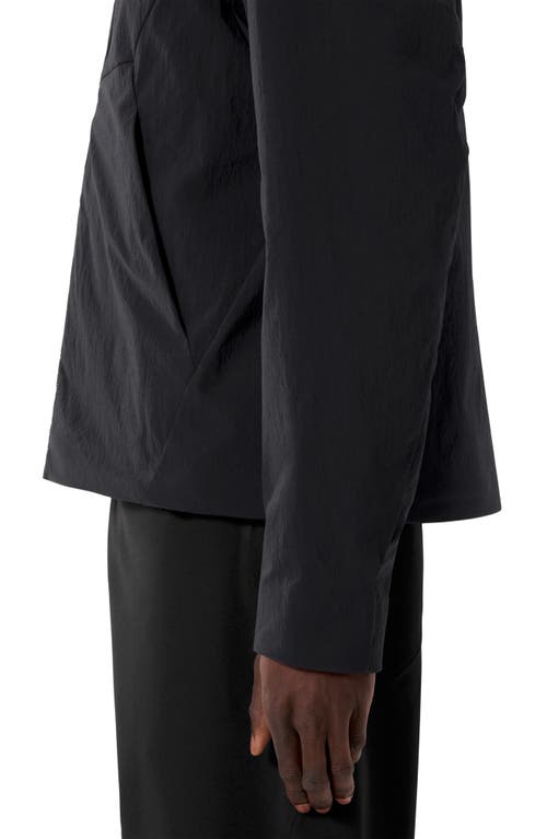 Veilance Lightweight High Collar Long Sleeve Jacket In Black