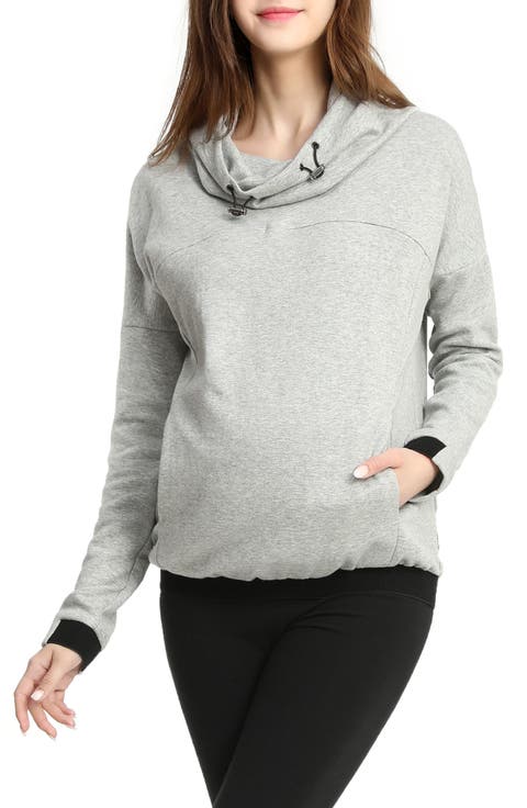 Samara Cowl Neck Maternity/Nursing Hoodie