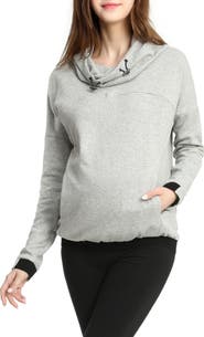 Kimi and Kai Samara Cowl Neck Maternity/Nursing Hoodie