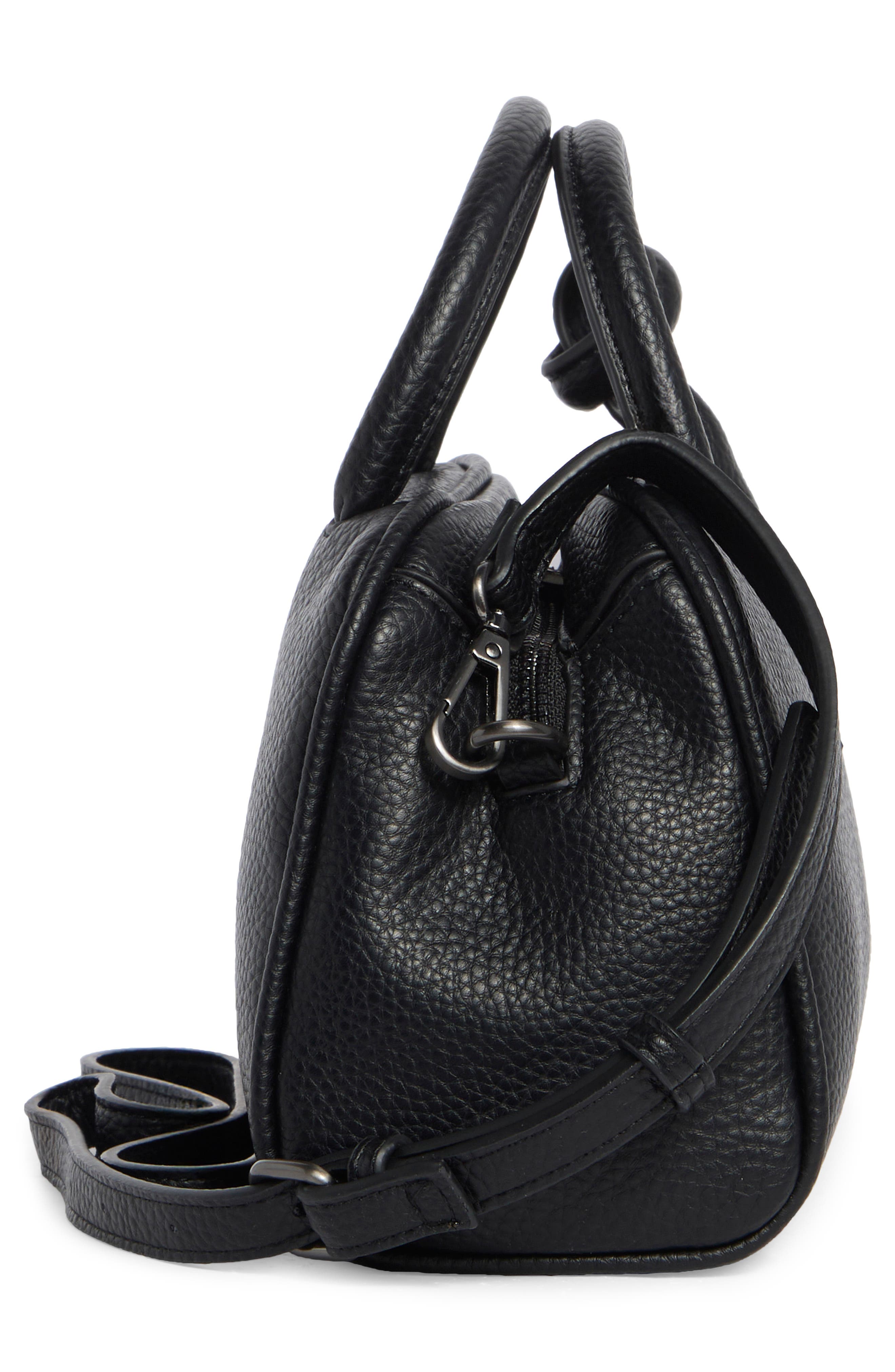 BCBG Knot Handle Satchel Bag, Alternate, color, Black