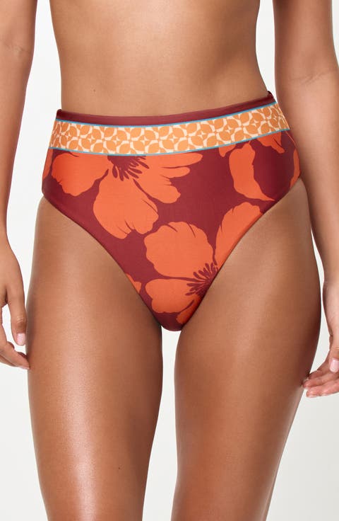 Soleil High Waist Rib Bikini Bottoms
