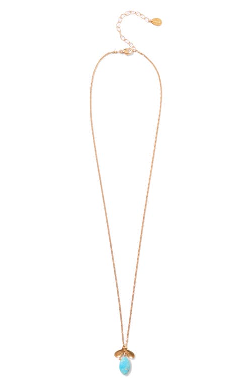 Chan Luu Petal Pendant Necklace In Gold