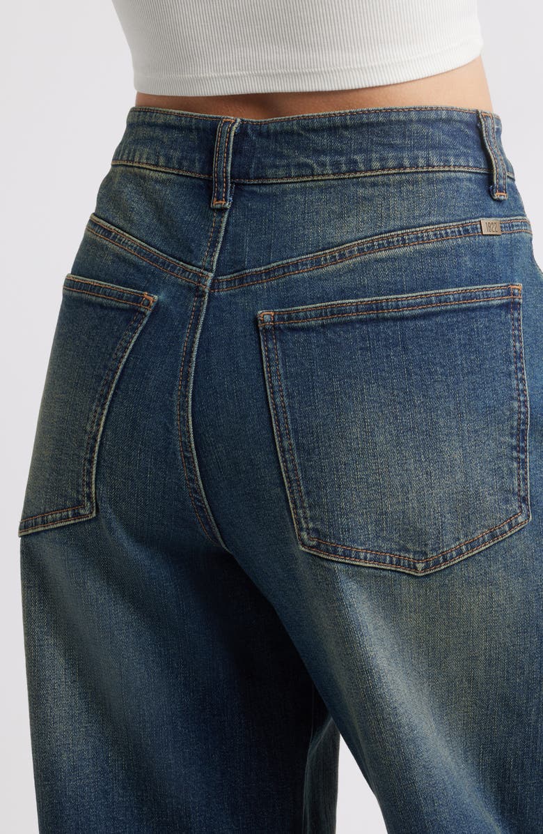 1822 Denim Horseshoe High Waist Barrel Jeans, Alternate, color,