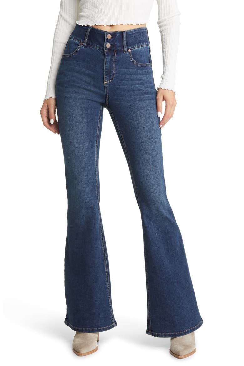 Fit & Lift High Waist Flare Jeans, Main, color, ORETHA
