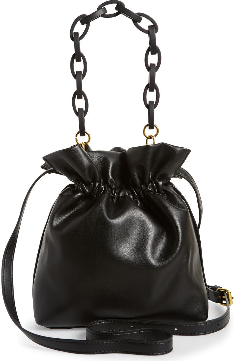 Street Level Faux Leather Bucket Bag, Alternate, color,