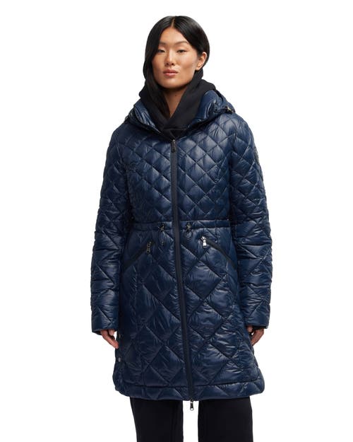 Pajar Halona Lightweight Diamond Quilt Packable Puffer In Navy