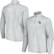 Tommy Bahama Men's Tommy Bahama Gray Kansas Jayhawks Delray Frond IslandZone Half-Zip Jacket