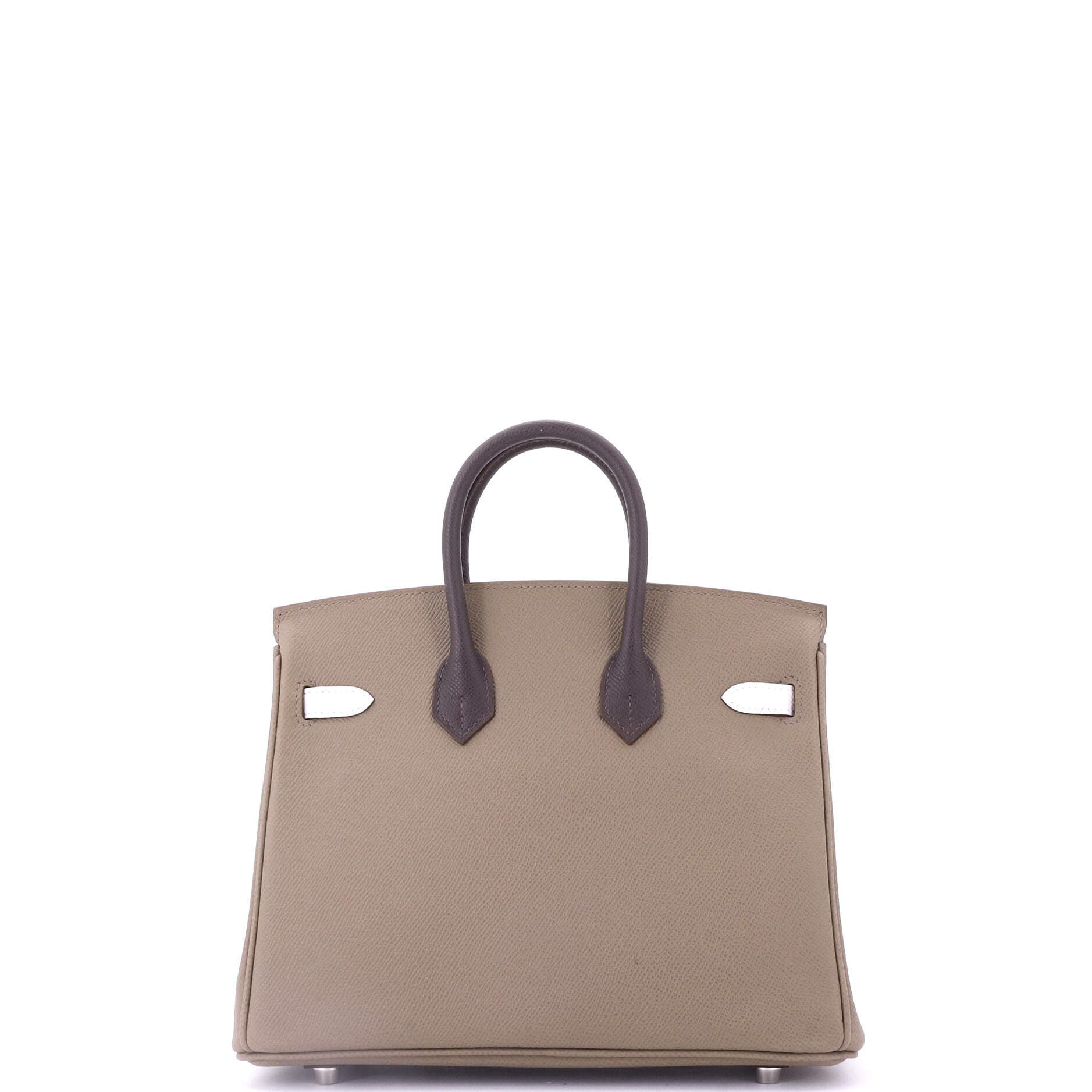 Pre-Owned Hermes Birkin Handbag Tricolor Epsom with Palladium Hardware 25, Alternate, color, 