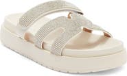 TOP MODA Kemper Rhinestone Embellished Slide Sandal