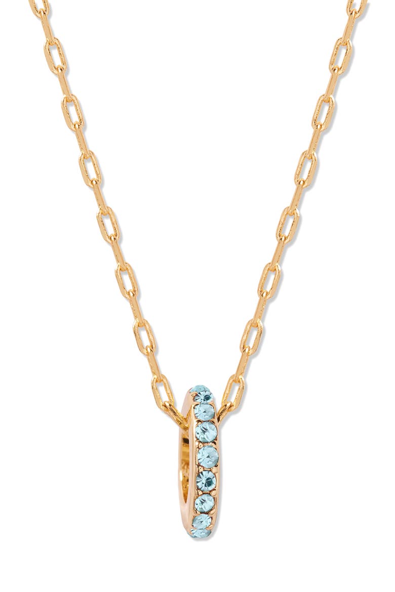 Gabby Birthstone Necklace, Main, color, GOLD/ MAR