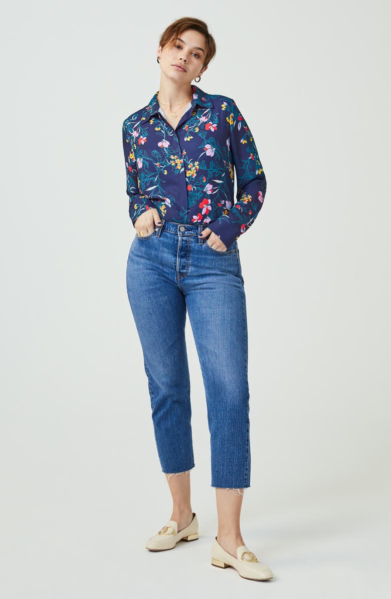 Halogen<sup>®</sup> Hidden Button Long Sleeve Blouse, Alternate, color,