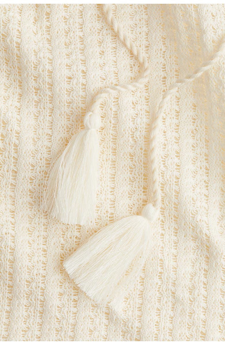 H&M Pointelle-knit Top, Alternate, color, Cream