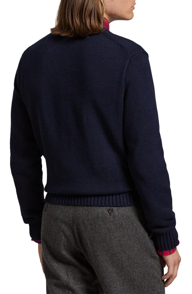 Polo Ralph Lauren Bear Intarsia Cotton & Cashmere Sweater, Alternate, color,