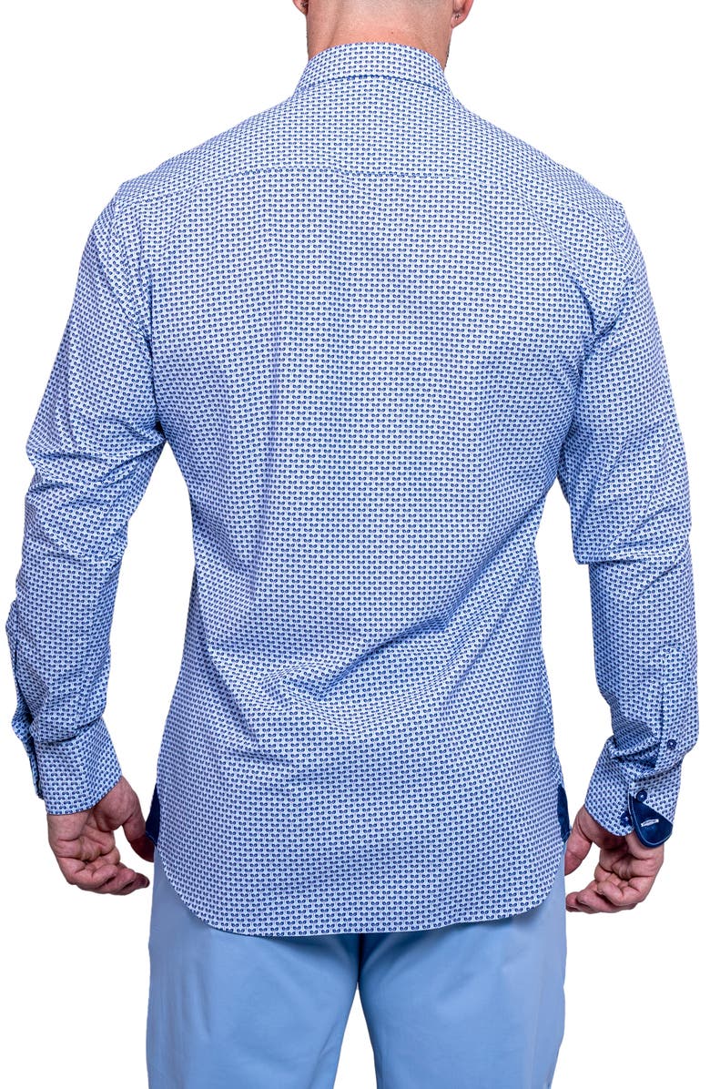 Maceoo Einstein Print Button-Up Shirt, Alternate, color, 