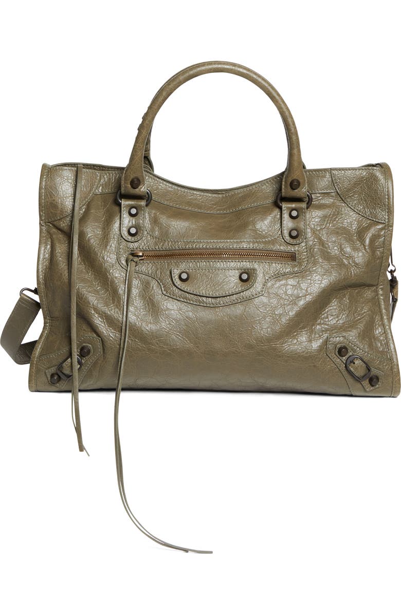 Balenciaga Medium Le City Leather Handbag, Main, color,