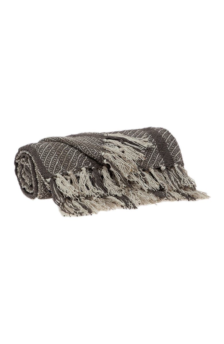 PARKLAND COLLECTION Jax Casual Brown 52" x 67" Woven Handloom Throw, Alternate, color, Brown