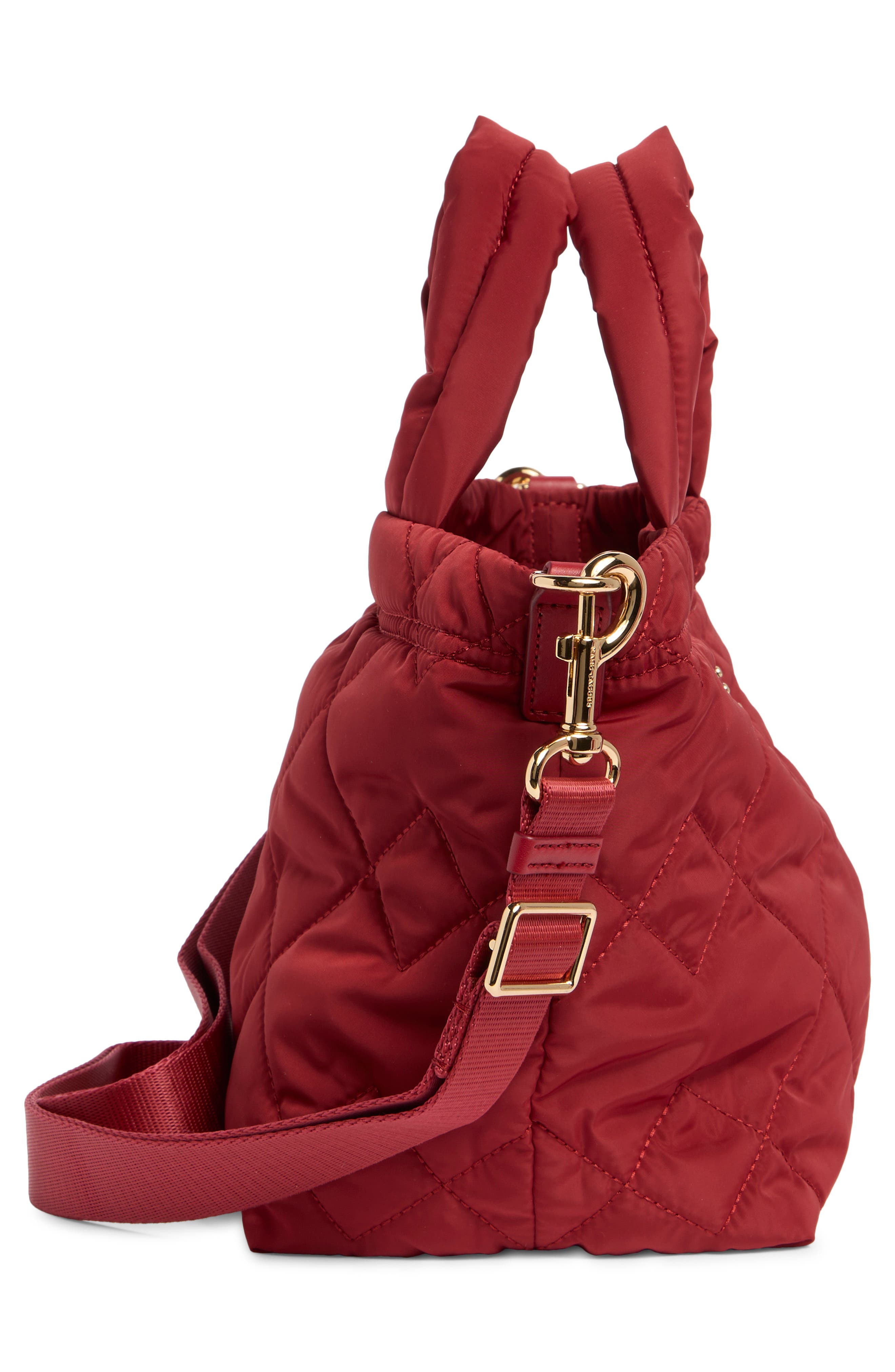 Marc Jacobs Mini Quilted Nylon Tote, Alternate, color, Siren