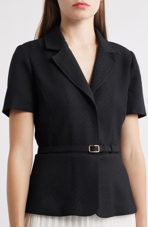 Julia Jordan Faux Two-piece Short Sleeve Belted Midi Dress