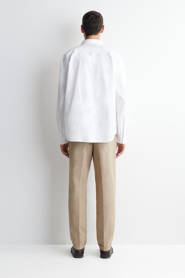 Cotton Regular-fit Straight-leg Trousers, Alternate, color, BEIGE