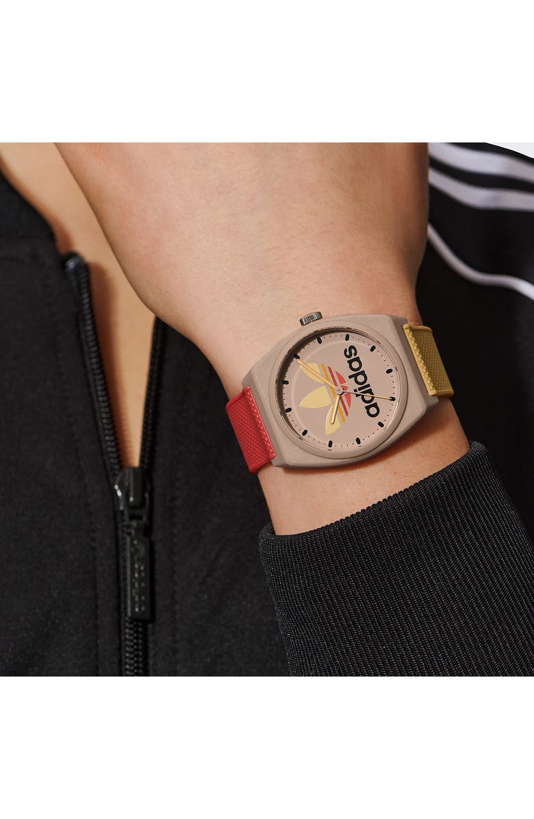 adidas Project Two GRFX Resin Strap Watch, 38mm, Alternate, color, 