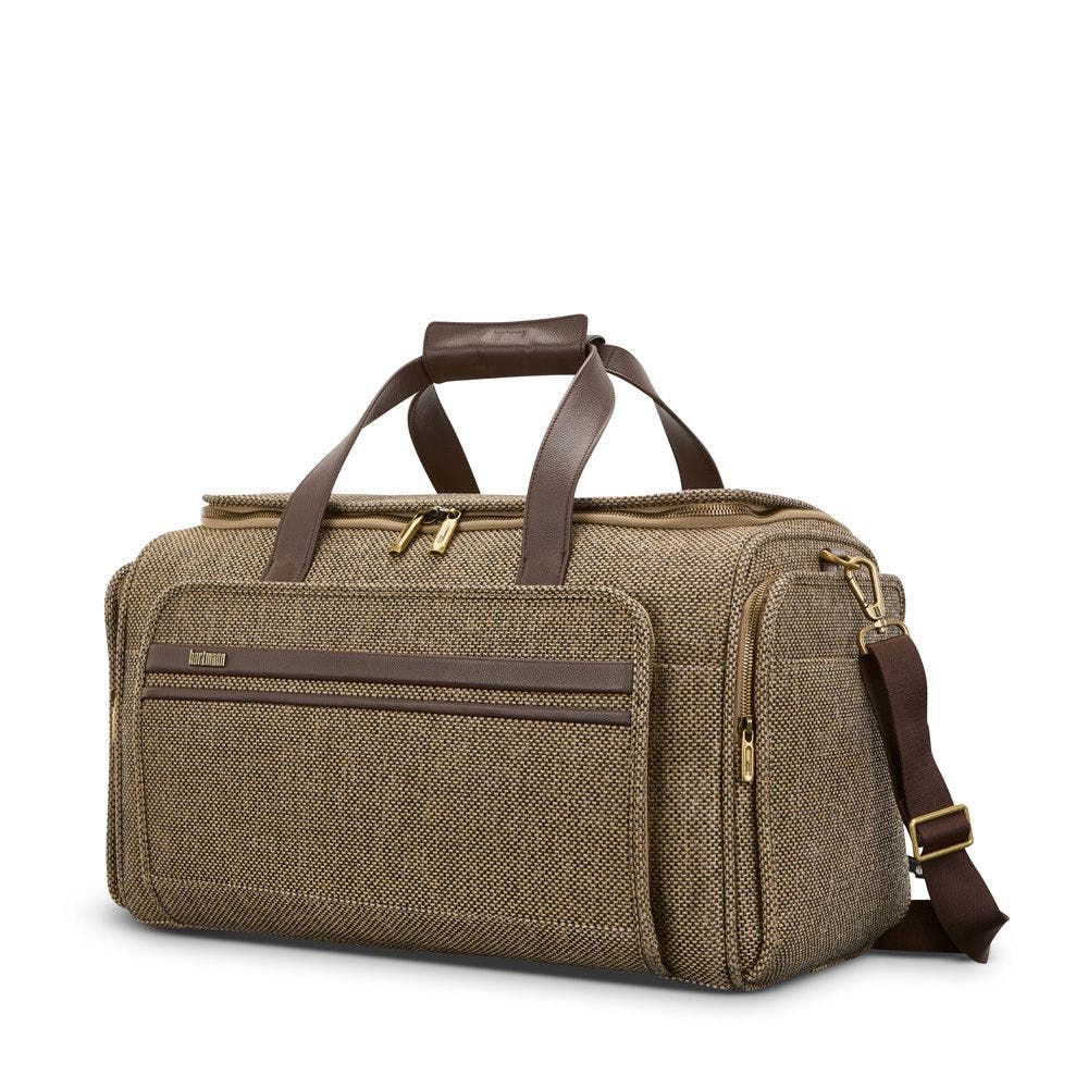 Hartmann Tweed Travel Duffel, Alternate, color, Tweed/Natural Leather